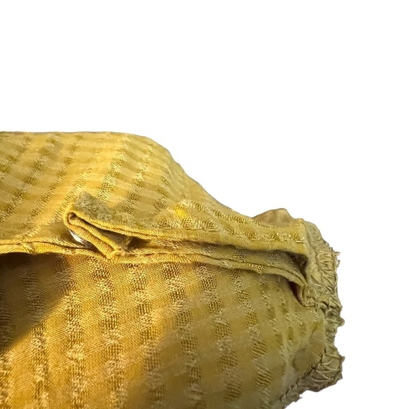 Anthropologie Bhanuni by Jyoti Mustard Yellow Embellished Peplum Top Size small - Picture 10 of 12